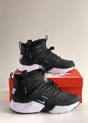 Зимові кросівки nike huarache x acronym city mid-winter на хутрі