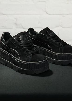 Puma x rihanna fenty cleated creeper suede black 20181 фото