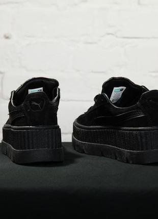 Puma x rihanna fenty cleated creeper suede black 20182 фото