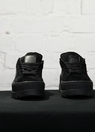 Puma x rihanna fenty cleated creeper suede black 20183 фото