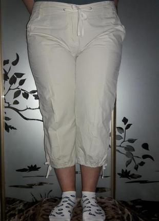 Штани літні, капрі, бриджі фірмові, 100% коттон, 50-52 (16-18) розмір