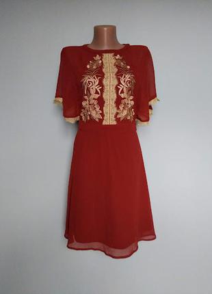 Оригінальне плаття з вишивкою + мереживо. asos 10(38)