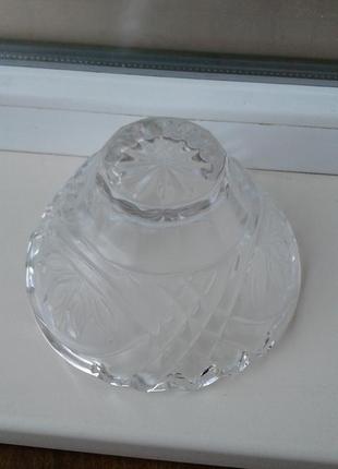 Хрустальная ваза салатница конфетница фруктовница винтаж ссср4 фото