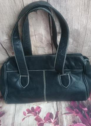 Bergamo genuine leather сумка кожаная черная,мягкая3 фото