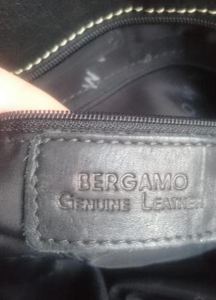 Bergamo genuine leather сумка кожаная черная,мягкая6 фото