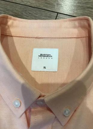 Базовая рубашка свободного кроя фирмы burton menswear london, сорочка, белая рубашка4 фото
