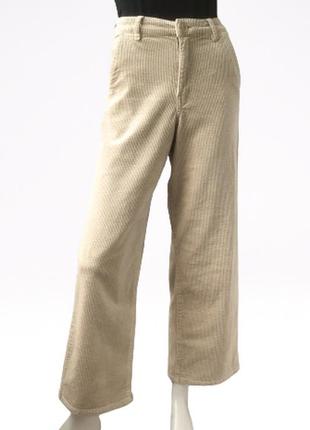 Широкі вельветові брюки з високою посадкою бренду object, данія1 фото