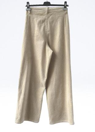 Широкі вельветові брюки з високою посадкою бренду object, данія5 фото