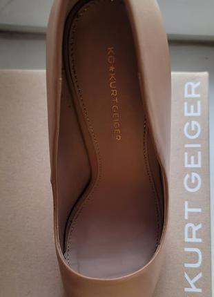 Шкіряні нюдовые туфлі kurt geiger, 36,5-37размера5 фото