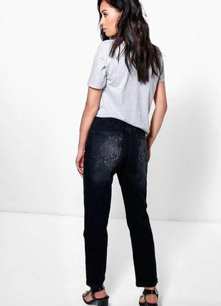 Черные "mom-jeans" boohoo3 фото