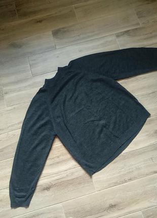 Простий темно сірий гольф светр широкий рукав розмір розмір 48 50