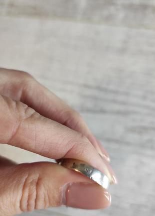 Серебряный нарядный набор сережки и кольцо 19р  с камнем гематитом6 фото