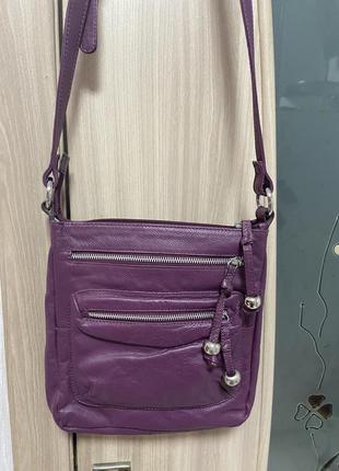 Кожаная сумка кроссбоди marks & spencer