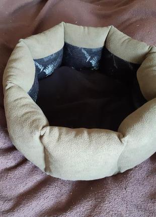 Двухсторонняя лежанка лежак 40×40 спальное место для кошек и собак4 фото