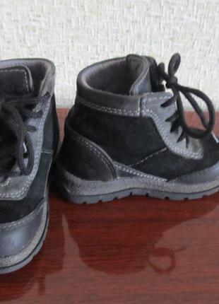 Кожаные замшевые ботинки черевички на малыша 21