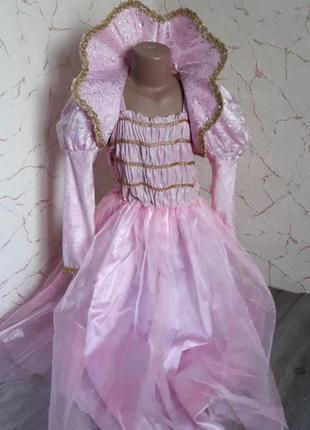 Нарядеое карнавальное платье сукня+болеро розовое