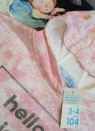Кофта свитшот primark на девочку 3-4 года рост 104 см 4