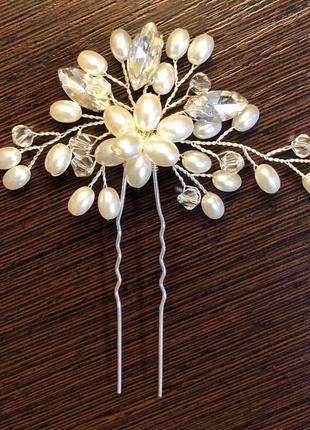 Заколка шпилька украшение для волос причёски свадебное нарядное корпоратив выпускной фотосессия заколка шпилька в волосы