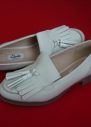 Туфли лоферы clarks натур кожа 39-40 размер