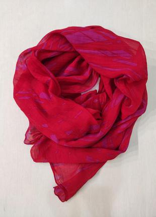 Mexx большой красный тонкий палантин, шарф, 100% коттон2 фото