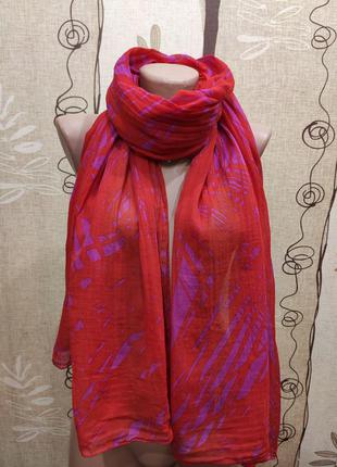 Mexx большой красный тонкий палантин, шарф, 100% коттон