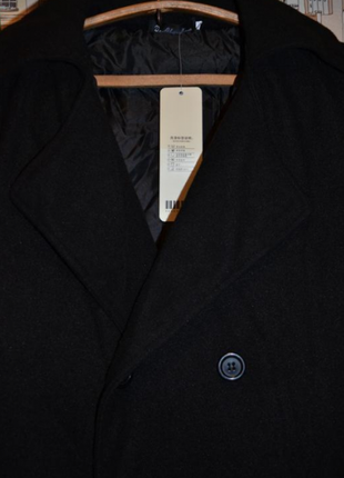 Новое мужское черное пальто4 фото