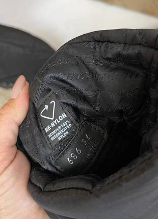 Дутики чоботи жіночі чорні брендові люкс в стиле prada8 фото