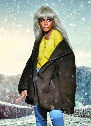 Вовняне пальто куртка напівпальто зимове, демісезонне шерсть frandsen батал великого розміру на синтепоні батал великого розміру