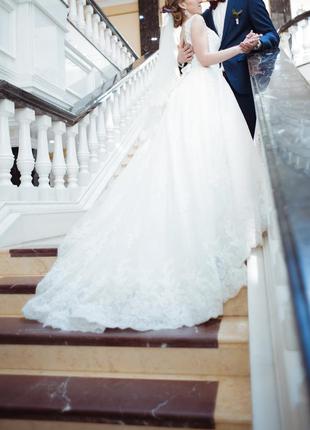 Дизайнерское свадебное платье / весільна сукня, в отличном состоянии, днепр, айвори