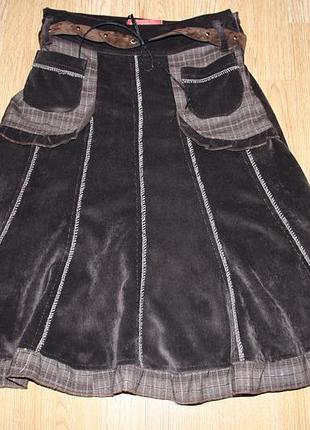 Юбка микровельвет