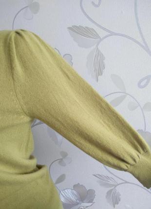 Ніжний джемпер жовтуватого кольору лайма з 💯 кашеміру!3 фото