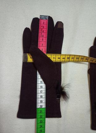 Женские  перчатки. коричневые перчатки. теплые перчатки6 фото