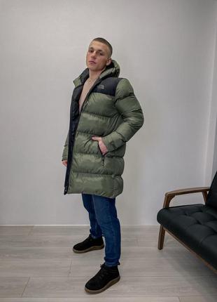 Зимняя длинная куртка the north face