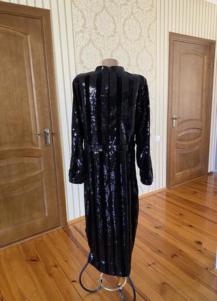 Чудове ошатне вечірні коктейльне оксамитова сукня з паєтками4 фото