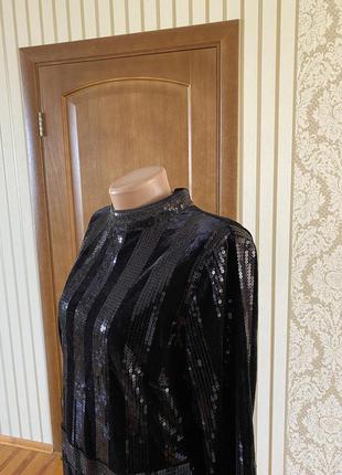 Чудове ошатне вечірні коктейльне оксамитова сукня з паєтками6 фото