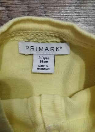 Кардиган primark на 2-3роки , зр. 98см
довжина .32см
рукав 31см
плечі 22см
пог.29см
стан ідеальний3 фото