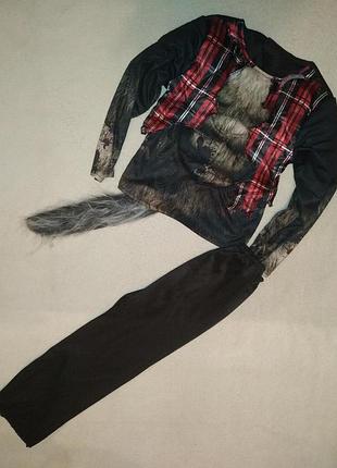 Карнавальний костюм вовка,перевертня на хлопчика 5/6л