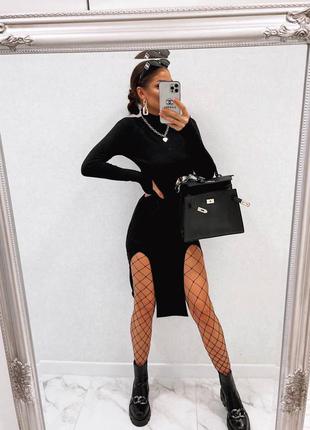 Стильное платье гольф миди s-m