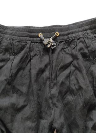 Черные штаны фирменные  h&m брюки спортивные классические на резинке h/m