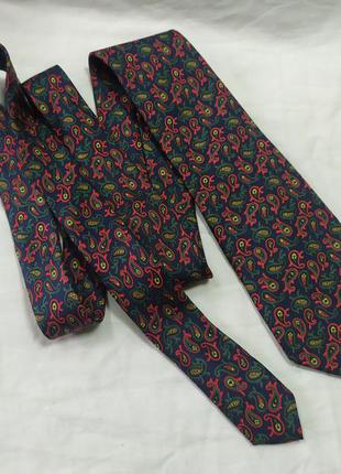 Краватка з орнаментом індійські огірки. 100% шовк. італія