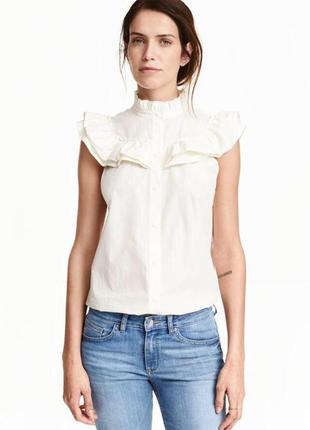 Блуза з воланами рюшами zara, h&m