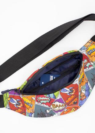 Бананка з супергероями, поясная сумочка, сумка на пояс3 фото