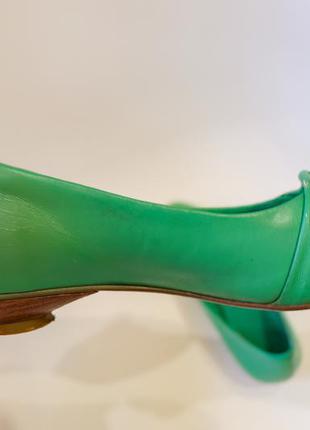 Зеленые туфли балетки5 фото