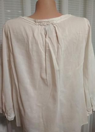 Блуза цвета пудры, блузка, кофточка, хлопок, 1+1= 50% скидки на 3ю вещь.3 фото