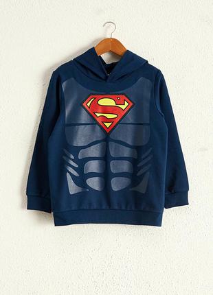 10-11/12-13 лет фирменный новый свитшот кофта кенгуру супермен superman lc waikiki вайкики