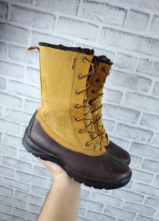 Зимние ботинки timberland LEATHER waterproof утепленные