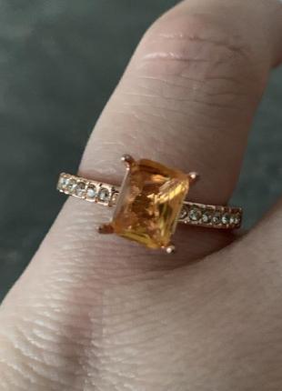 Люкс біжутерія, ніжне💍💍💍 кільце для помолвки, кольцо с дорожкой из камней