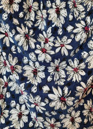 Юбка юбочка цветы ромашки плиссировка плиссированная2 фото