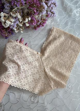 Кружевні бежеві трусіки princes с-м🔥