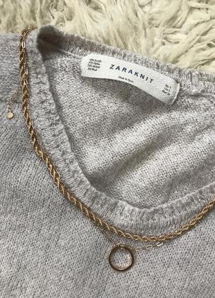 Zara базовий світлий светр з вовною3 фото